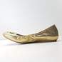 Michael Kors Scrunch Gold Leather Ballet Slippers Shoes Women's Size 9.5 M image number 6