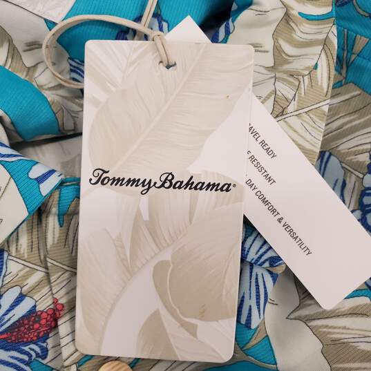Tommy Bahama Men Blue Floral Button Up Shirt L NWT image number 8