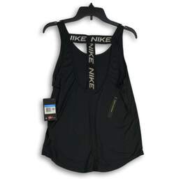 NWT Nike Womens Black Standard Fit Round Neck Sleeveless Pullover Tank Top Sz M alternative image