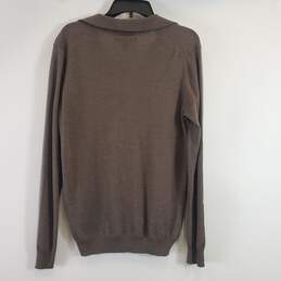 Pronto Uomo Men Marled Brown V-Neck Sweater M alternative image