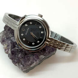 Designer Bulova Silver-Tone Round Dial Stainless Steel Analog Wristwatch