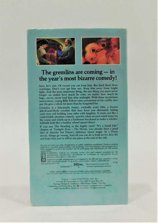 Sealed Vintage Gremlins VHS Tape Movie image number 3