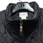 Chicos Black Metallic Puffer Vest Full Zip Size 3 image number 3