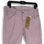 NWT Womens Pink Mid Rise Slim Fit 710 Super Skinny Leg Jeans Sz 12M W31 L30 image number 3