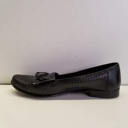 Johnston & Murphy 218 Black Leather Tassel Slip On Loafers Shoes Men's Size 10 M alternative image