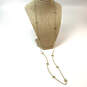 Designer Kendra Scott Silver-Tone Devalyn Long Chain Necklace w/ Dust Bag image number 1