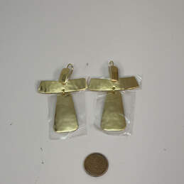 Designer Robert Lee Morris Gold-Tone Hammered Cross Drop Earring w/Dust Bag alternative image