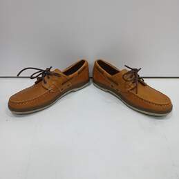 Allen Edmonds Men's Eastport Tan Leather Boat Shoes Size 9.5D alternative image