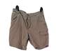 Mens Beige Medium Wash Pockets Casual Cargo Shorts Size 34 image number 1