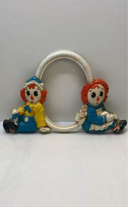 Bobbs Merrill Company Resin Frame Raggedy Ann And Andy Vintage 1970's