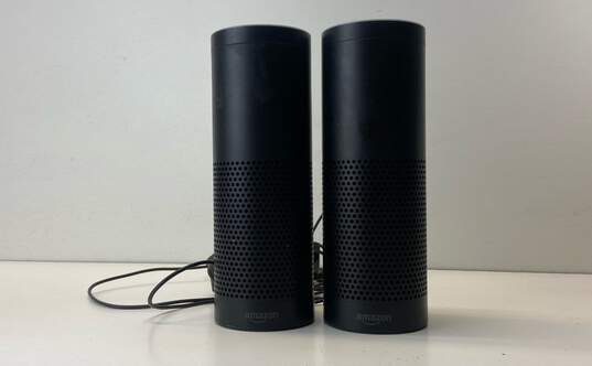Amazon Echo SK705DI 1st gen smart speaker w/ Alexa Bundle Lot of 2 Black image number 1
