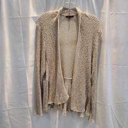 Eileen Fisher Linen Blend Open Front Cardigan Size XL