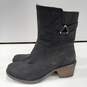 Teva Leather Black Side Zip Heeled Boots Size 6.5 image number 3