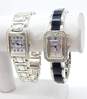 Brighton Silver Tone Icy & Black 'Encino & Turin' Watches 139.4g image number 4