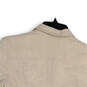Womens Ivory Notch Lapel Pockets Long Sleeve Button Front Jacket Size 0 image number 4