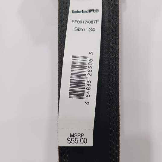 Timberland PR Men's Leather Belt Size 34 NWT image number 3