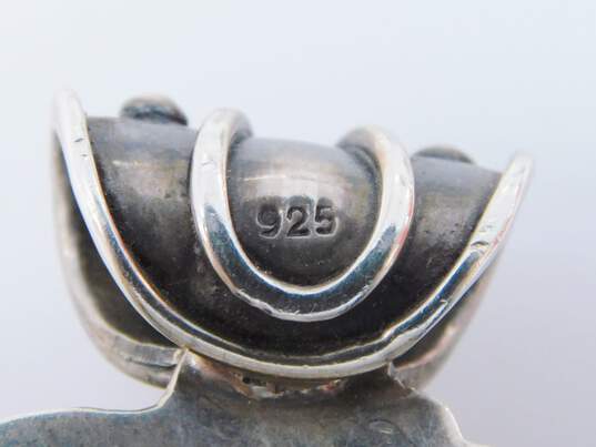 Artisan Sterling Silver Ammonite Amber & Ball Chime Pendants 52.7g image number 6
