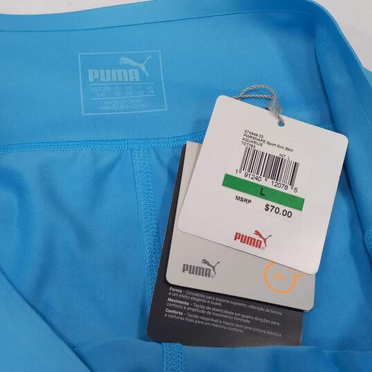 Puma Women's Blue Sport Knit Skort Size L NWT image number 4