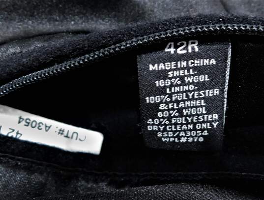 Mens Black Wool Lined Jacket Mens SZ 44R image number 7