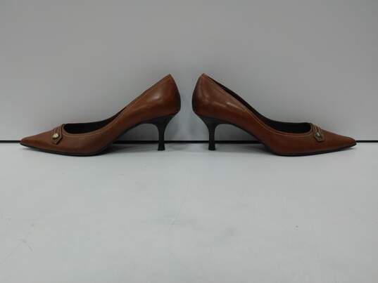 AK by Anne Klein Women's Brown Leather Heels image number 4