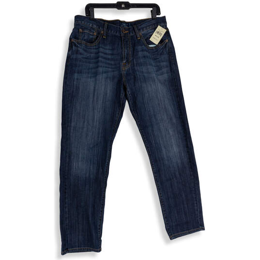 NWT Mens Blue Denim Medium Wash 5-Pocket Design Straight Leg Jeans Sz 34X32 image number 1