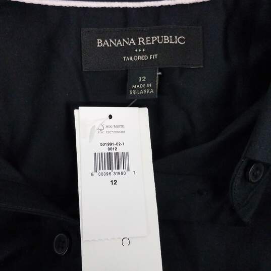 Banana Republic Cotten Blend Dress Shirt Size 12 image number 3
