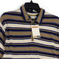 NWT Mens Multicolor Spread Collar Long Sleeve Side Slit Polo Shirt Size M image number 3