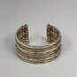 Designer Robert Lee Morris Thin Metals Hammered Adjustable Cuff Bracelet image number 4