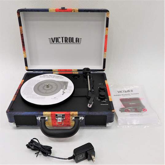 Victrola Journey Bluetooth Portable Suitcase Turntable Record Player (UK Flag) image number 1