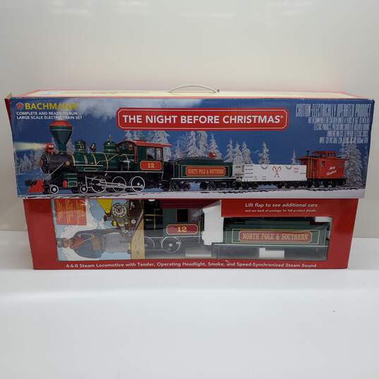 BACHMANN TrainSet #90037 NIGHT BEFORE CHRISTMAS G-Scale Electric Train Set Untested image number 1
