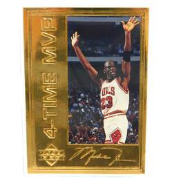 Michael Jordan Upper Deck 4-Time MVP 22 kt Gold Card LTD ED Chicago Bulls alternative image