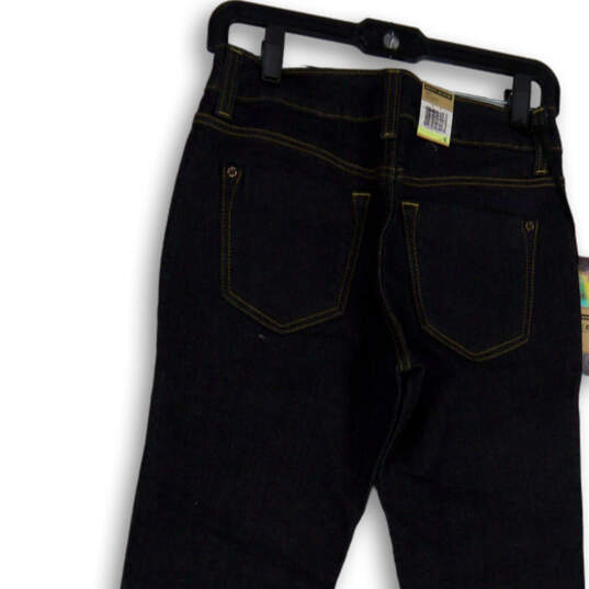 NWT Womens Blue Denim Dark Wash Pockets Stretch Straight Leg Jeans Size 4L image number 4