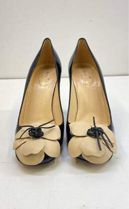 Kate Spade Patent Leather Flower Detail Pump Heels Black 7 alternative image