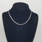10k White Gold 2mm Valentino Chain Necklace 1.8g image number 1