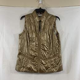 Women's Gold Chico's Puffer Vest, Sz. 1