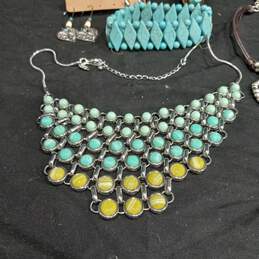 5 pc Turquoise Tone Costume Jewelry Collection alternative image