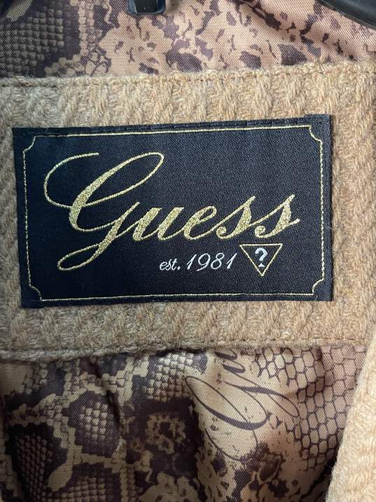 Guess Womens Camel Poncho Style Coat Size S image number 3
