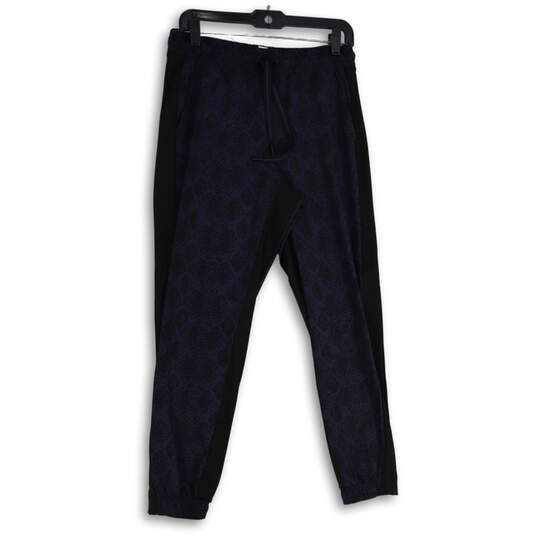 Womens Purple Black Geometric Elastic Waist Pull-On Jogger Pants Size 6 image number 1