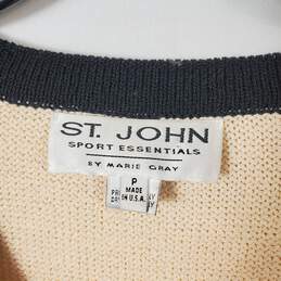 St. John Women Tan Knit Cardigan Sz. P alternative image