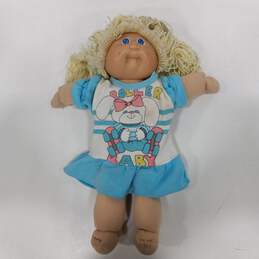 Blonde Yarn Hair Blue-Eyed Cabbage Patch Doll