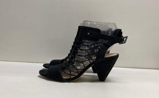 Vince Camuto Leather Caged Heels Black 8 image number 1