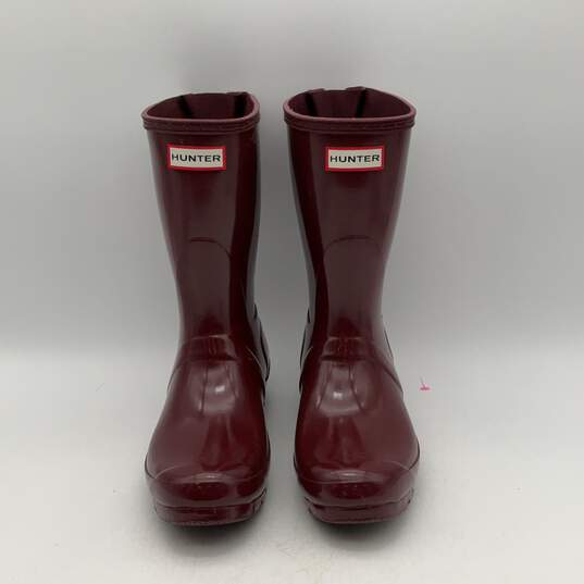 Womens Original Red Rubber Back Adjustable Rumbling Mid-Calf Rain Boots Size 8 image number 1