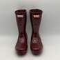 Womens Original Red Rubber Back Adjustable Rumbling Mid-Calf Rain Boots Size 8 image number 1