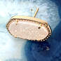 NWT Designer Kendra Scott Gold-Tone Druzy Oval Shape Classic Stud Earrings image number 3