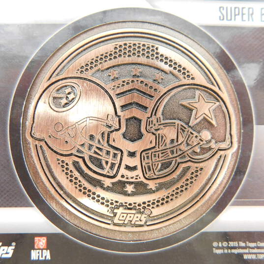 2015 Topps NFL Super Bowl XXX Commemorative Coin Cowboys vs Steelers image number 4