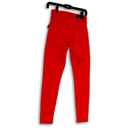 NWT Womens Red The Sultry Ultra High Pockets Stretch Skinny Leg Jeans Sz 24 alternative image
