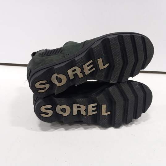 Sorel Joan of Arctic Wedge II Green Leather Boots Size 7 image number 5