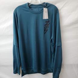 Men's Air Jordan Dry Fit Turquoise Long Sleeve Shirt Size M NWT
