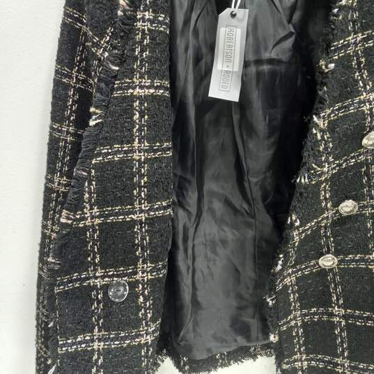 Robertson Rodeo Women's Black/Gold-Tone/Plaid Blazer Size S W/Tags image number 3