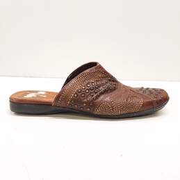 Sesto Meucci Women's Brown Leather Mule Flats Size 8.5